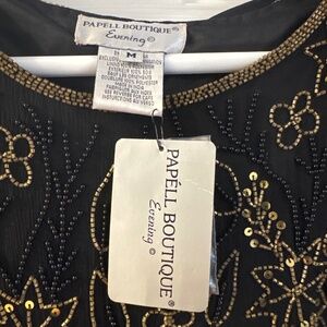 Holiday Beaded Tunic or Mini. “Papelle Boutique Evening”  original tag.